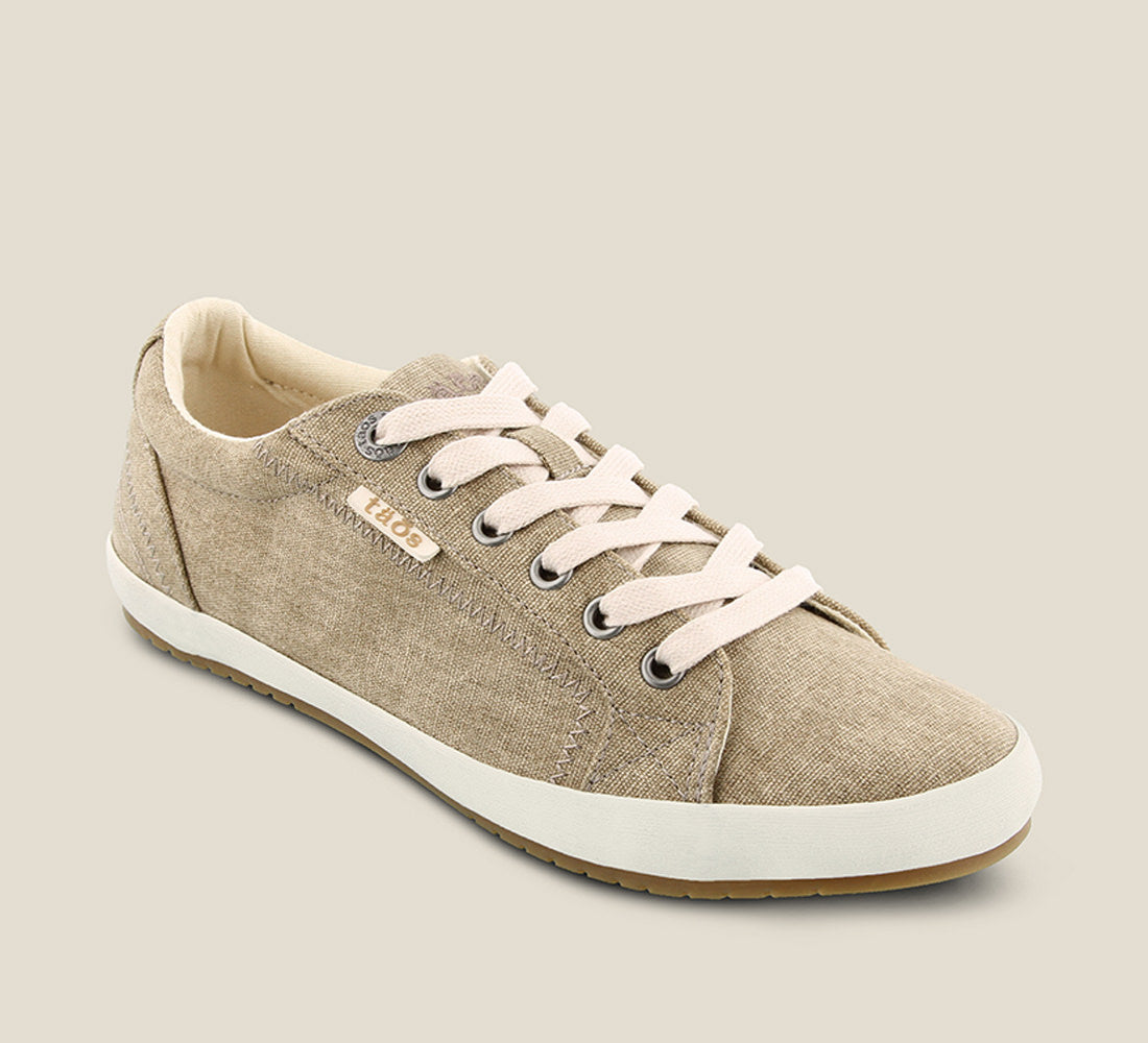 Taos Sneakers Women's Star-Khaki Wash Canvas | Free Shipping