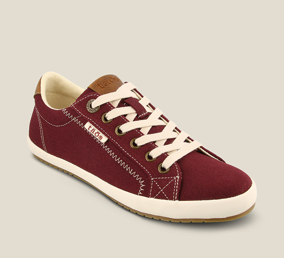 Taos Sneakers Women's Star Burst-Burgundy/Tan | Free Shipping