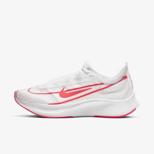 Nike Zoom Fly 3 | White / Metallic Summit White / Laser Crimson