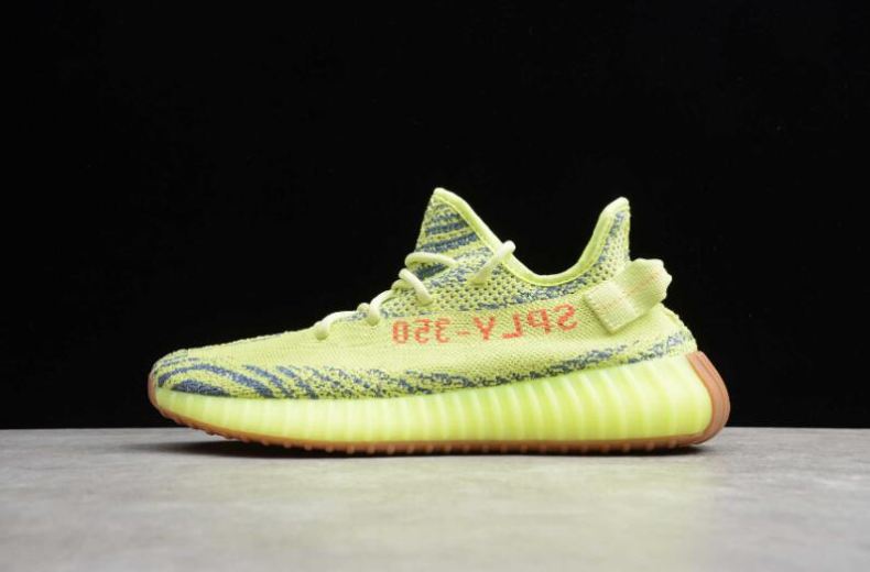 Women's Adidas Yeezy Boost 350 V2 Semi Frozen Yellow Blue Red B37572