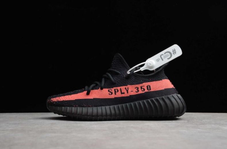 Men's Adidas Yeezy Boost 350V2 Core Black Red BY9612
