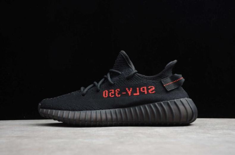 Men's Adidas Yeezy Boost 350V2 Bred Black Red CP9652
