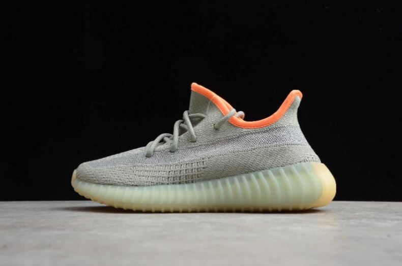 Women's Adidas Yeezy Boost 350 V2 Desert Sage Grey Orange FX9035